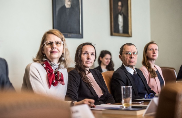 Zleva: Ivana Noble, Petra Lišková, Zdeňek Strakoš a Vladimíra Petráková ze Skupiny poradců rektorky.