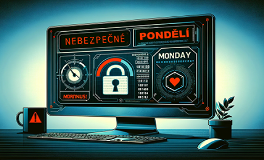 Obezřetnost na kybernetické útoky je důležitá obzvláště v pondělí.