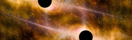 Two black holes doomed to collide. Source: Shutterstock.