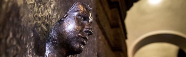 Death mask of Jan Palach cast by sculptor Olbran Zoubek